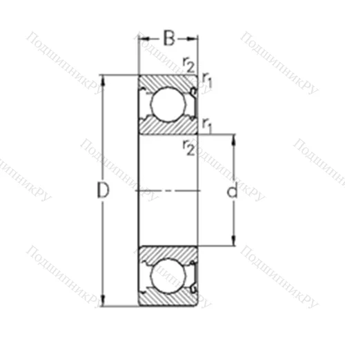 Подшипник шариковый радиальный 6006-Z от производителя  NKE