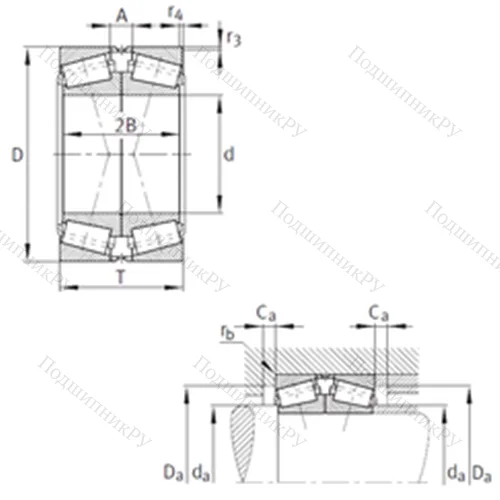 Подшипник роликовый радиально-упорный спаренный 32016-X-N 11CA-A 150-200 от производителя  FAG