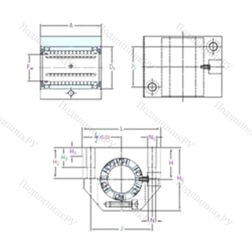 Подшипник шариковый линейный LUNE 50-2LS от производителя  SKF