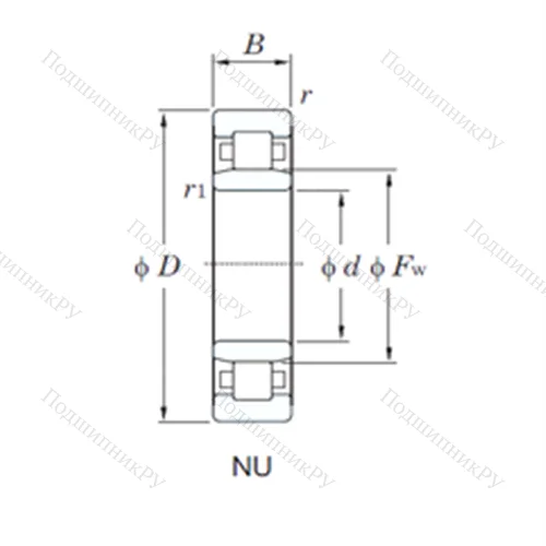 Подшипник роликовый радиальный NU 2226R