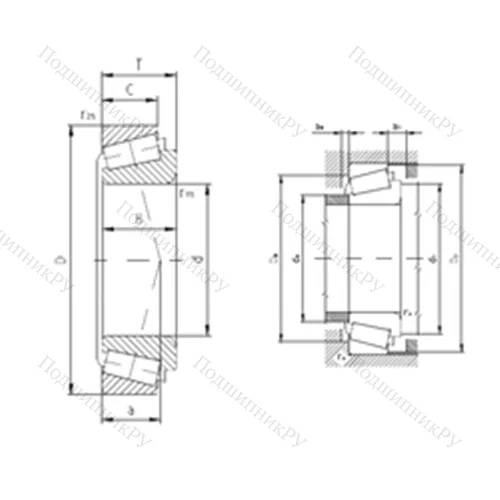 Подшипник роликовый радиально-упорный 31305A