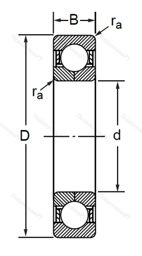 Радиально-упорный шариковый подшипник QJ 214 M (176214 Л ГОСТ) в Казани