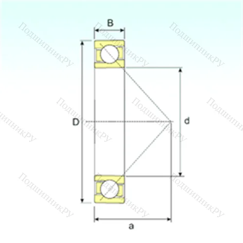 Подшипник шариковый радиально-упорный 71984 B от производителя  ISB