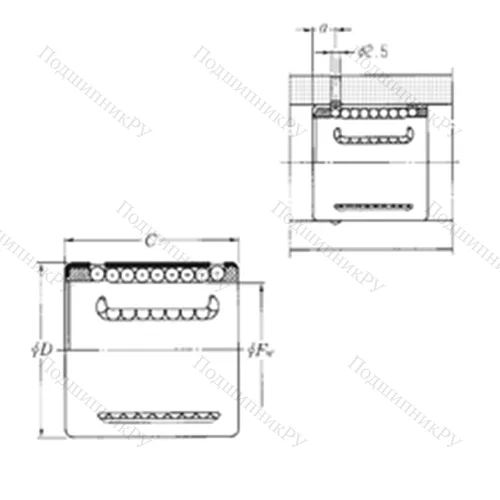 Подшипник шариковый линейный KH 5070 от производителя  NTN