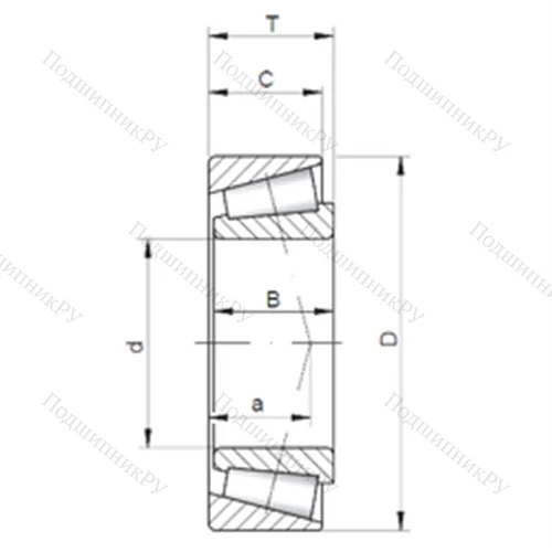 Подшипник роликовый радиально-упорный 32064 от производителя  ISB
