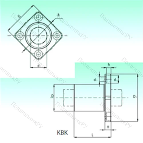 Подшипник шариковый линейный KBK 08-PP от производителя  NBS
