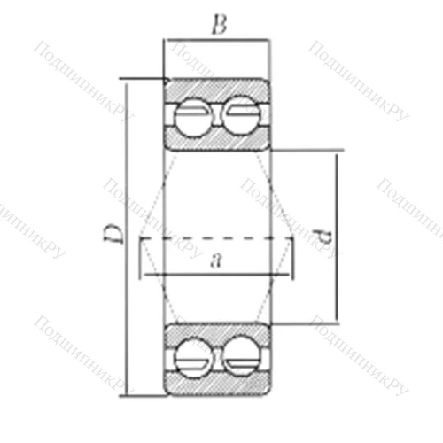Подшипник шариковый радиально-упорный 3204ZZ