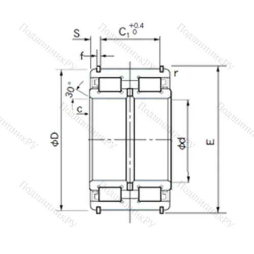 Подшипник роликовый радиальный E 5016NR