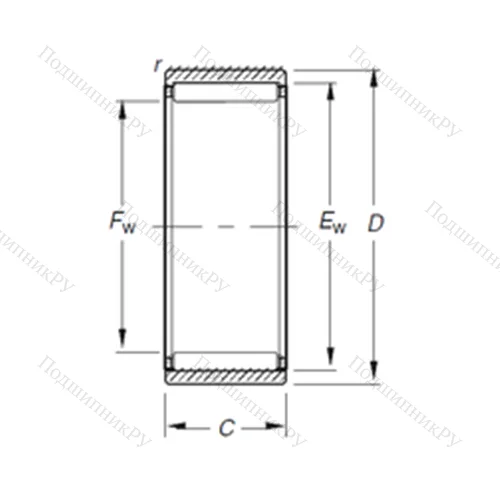 Подшипник игольчатый радиальный RNAO 17X 25X 20 от производителя  TIMKEN