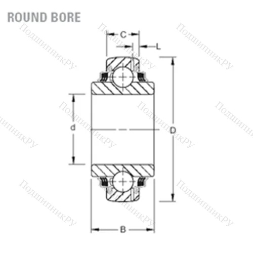 Подшипник шариковый радиальный GW 211PPB 8