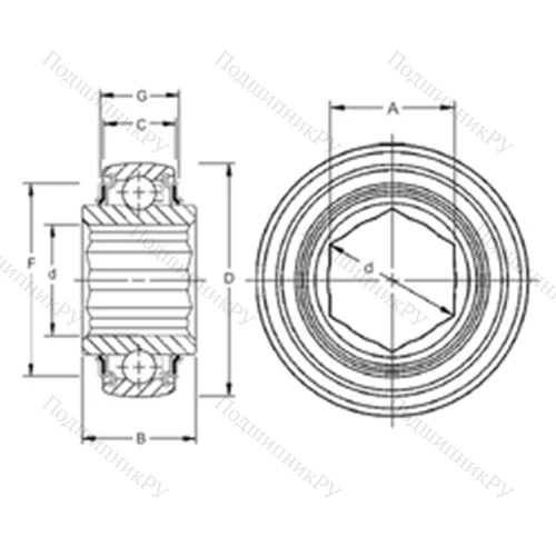 Подшипник шариковый радиальный GC 1200KPPB 2 от производителя  TIMKEN