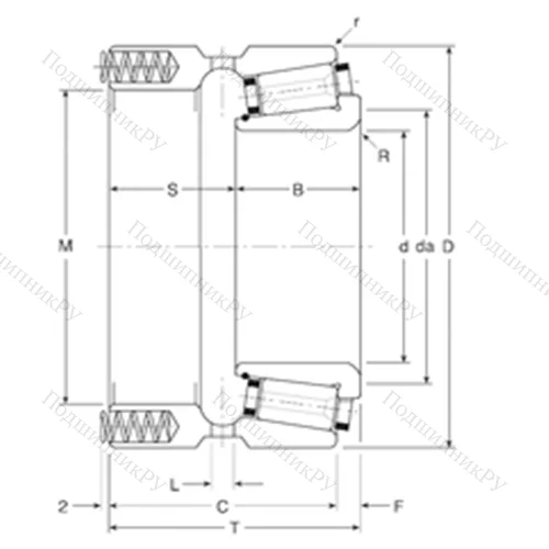 Подшипник роликовый радиально-упорный 141101X/141165XP от производителя  Gamet