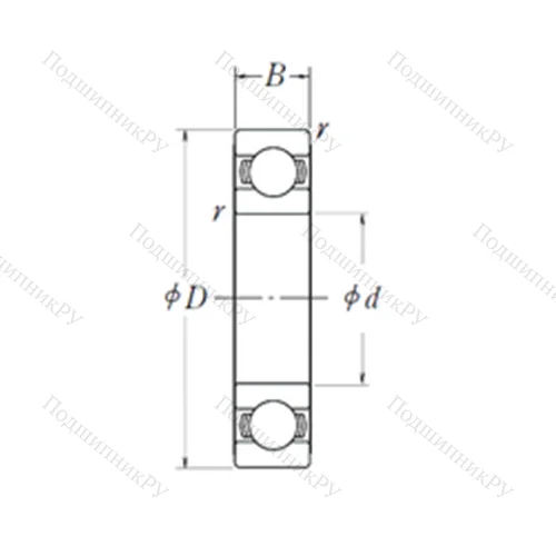 Подшипник шариковый радиальный 6003L 11-H-20DDU