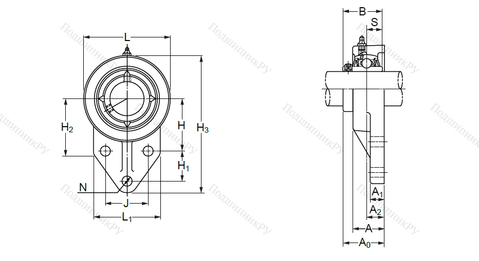 Подшипниковый узел UCFK 208 (UCFH 208) в Казани