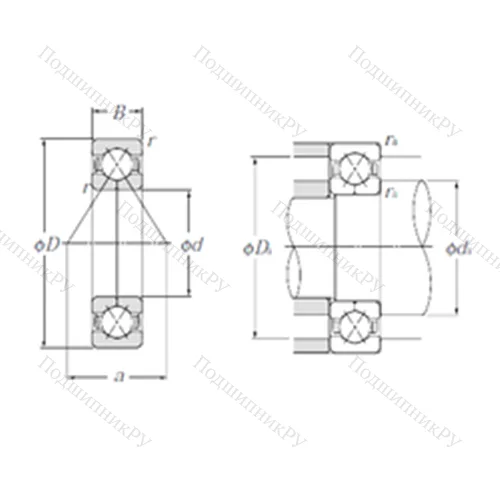 Подшипник шариковый радиально-упорный QJ 210