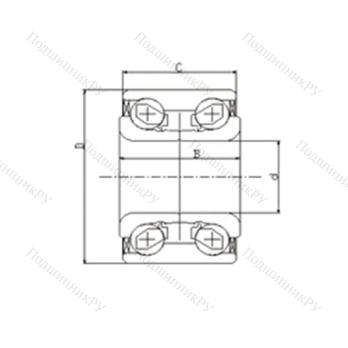 Подшипник шариковый радиально-упорный IJ 111006 от производителя  ILJIN