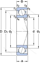 Подшипник 71907 CE/P 4A