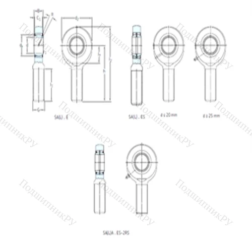 Подшипник скольжения сферический SAL 17ES от производителя  SKF Подшипник скольжения сферический SAL 17ES от производителя  SKF