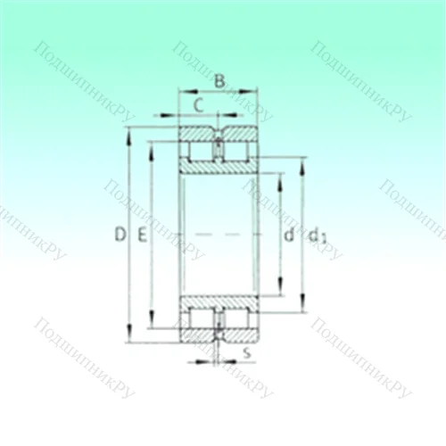 Подшипник роликовый радиальный SL 024960 от производителя  NBS
