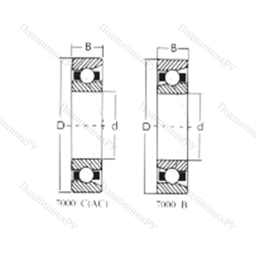 Подшипник шариковый радиально-упорный 7320AC