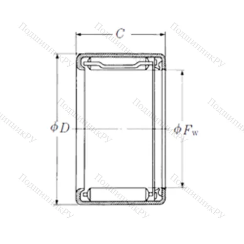 Подшипник игольчатый радиальный FJT-1814