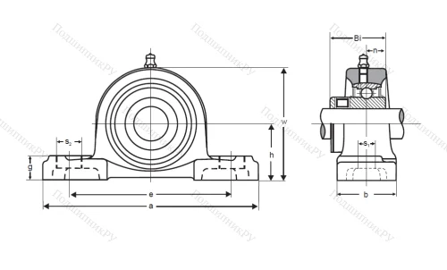 Подшипниковый узел UKP 209 в Казани