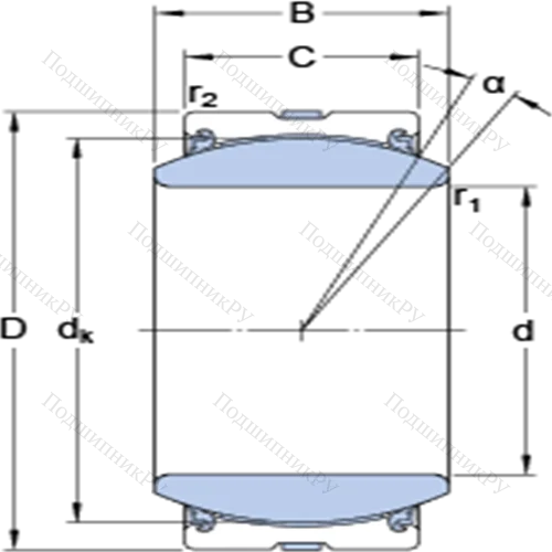 Радиальные сферические подшипники скольжения с контактными поверхностями сталь/сталь, требующие техобслуживания GE 140 TXG 3A-2LS от производителя  SKF