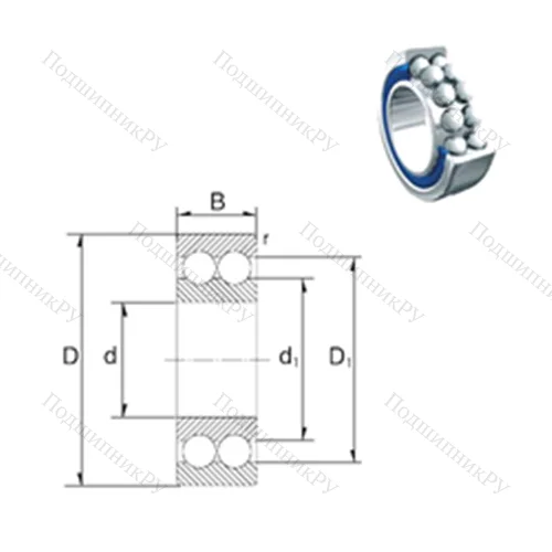 Подшипник шариковый радиально-упорный S 5209-2RS от производителя  ZEN