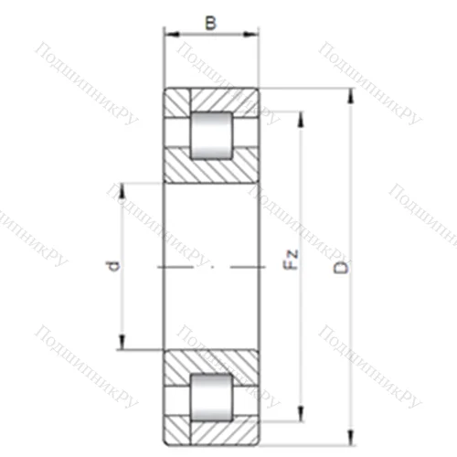 Подшипник роликовый радиальный NP 30/1060