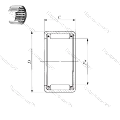 Подшипник игольчатый радиальный TA 4520 Z