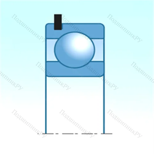 Подшипник шариковый радиальный 6307NRZZ