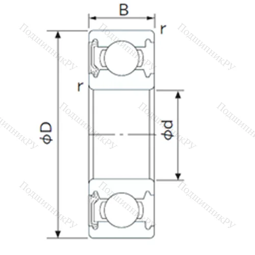 Подшипник шариковый радиальный 6802NKE