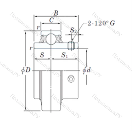 Подшипник шариковый радиальный RB 208