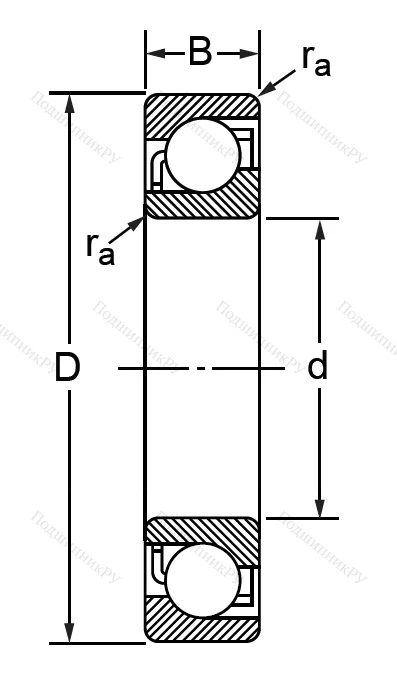 Радиально-упорный шариковый подшипник 7212 C P 5 (5-36212 Е ГОСТ) в Казани