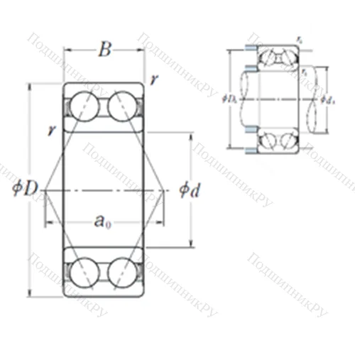 Подшипник шариковый радиально-упорный 5312