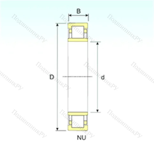 Подшипник роликовый радиальный NU 12/630