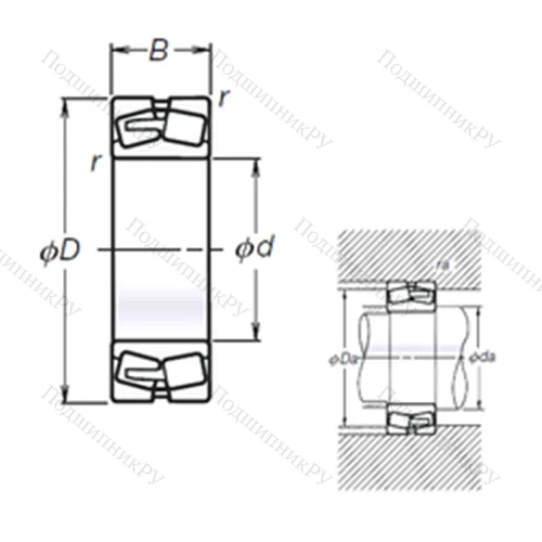 Подшипник роликовый радиальный самоцентрирующийся TL 23934BCAE 4 от производителя  NSK