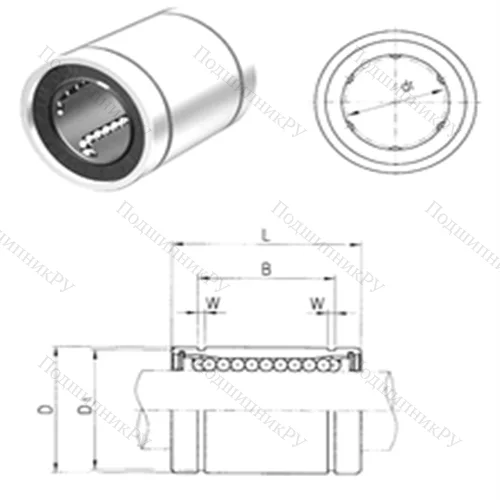 Подшипник шариковый линейный LME 5UU от производителя  Samick