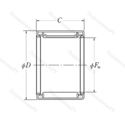 Подшипник игольчатый радиальный FJ-1812