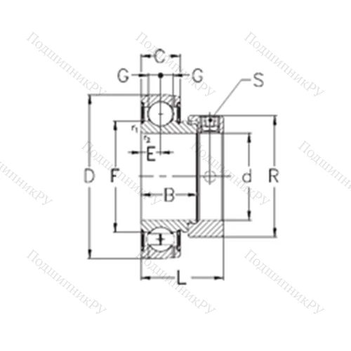 Подшипник шариковый радиальный GRAE 17-NPPB