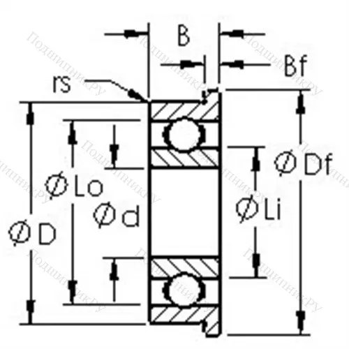 Подшипники шариковые радиальные метрическая серия из нержавеющей стали SMF 104 от производителя  AST Подшипники шариковые радиальные метрическая серия из нержавеющей стали SMF 104 от производителя  AST