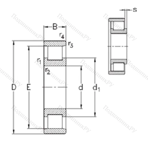 Подшипник роликовый радиальный N 212-E-M 6
