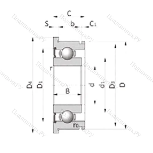 Подшипник шариковый радиальный AB 41658YS 04