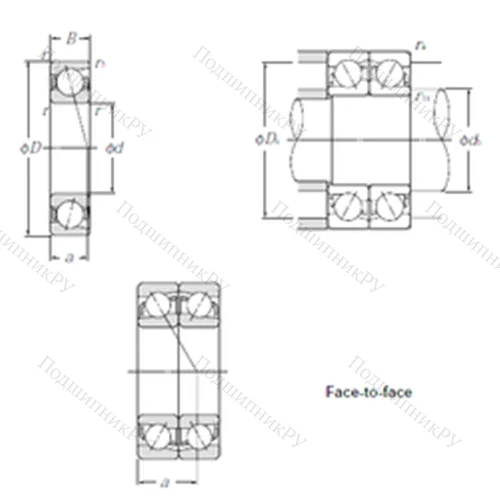 Подшипник шариковый радиально-упорный 7326BDF