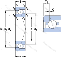 Подшипник 7006 ACE/HCP 4AH 1 в Казани
