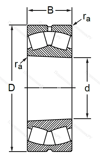 Сферический роликовый подшипник с конической посадкой на вал 113516 Н (22216 KMBW 33) в Казани