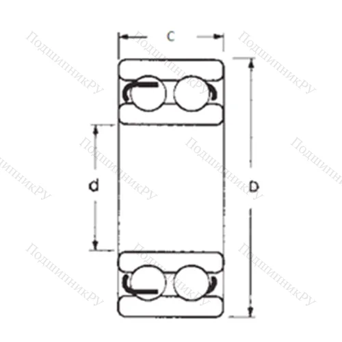 Подшипник шариковый радиальный 4207ZZ от производителя  FBJ Подшипник шариковый радиальный 4207ZZ от производителя  FBJ