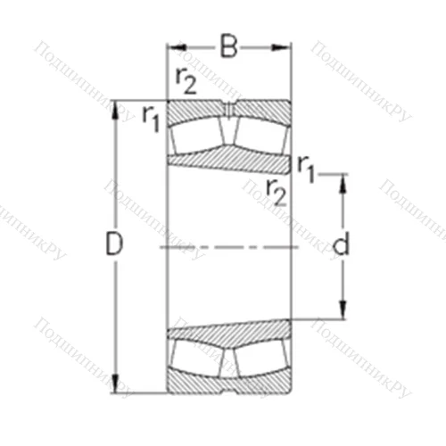 Подшипник роликовый радиальный самоцентрирующийся 23026-K-MB-W 33