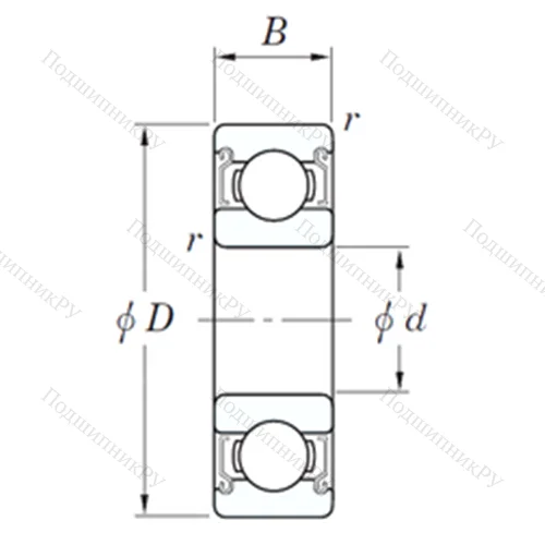 Подшипник шариковый радиальный SE 6004 ZZSTMG 3