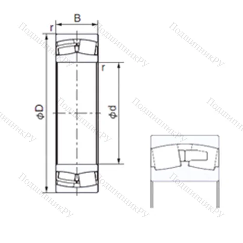 Подшипник роликовый радиальный 23238A 2X